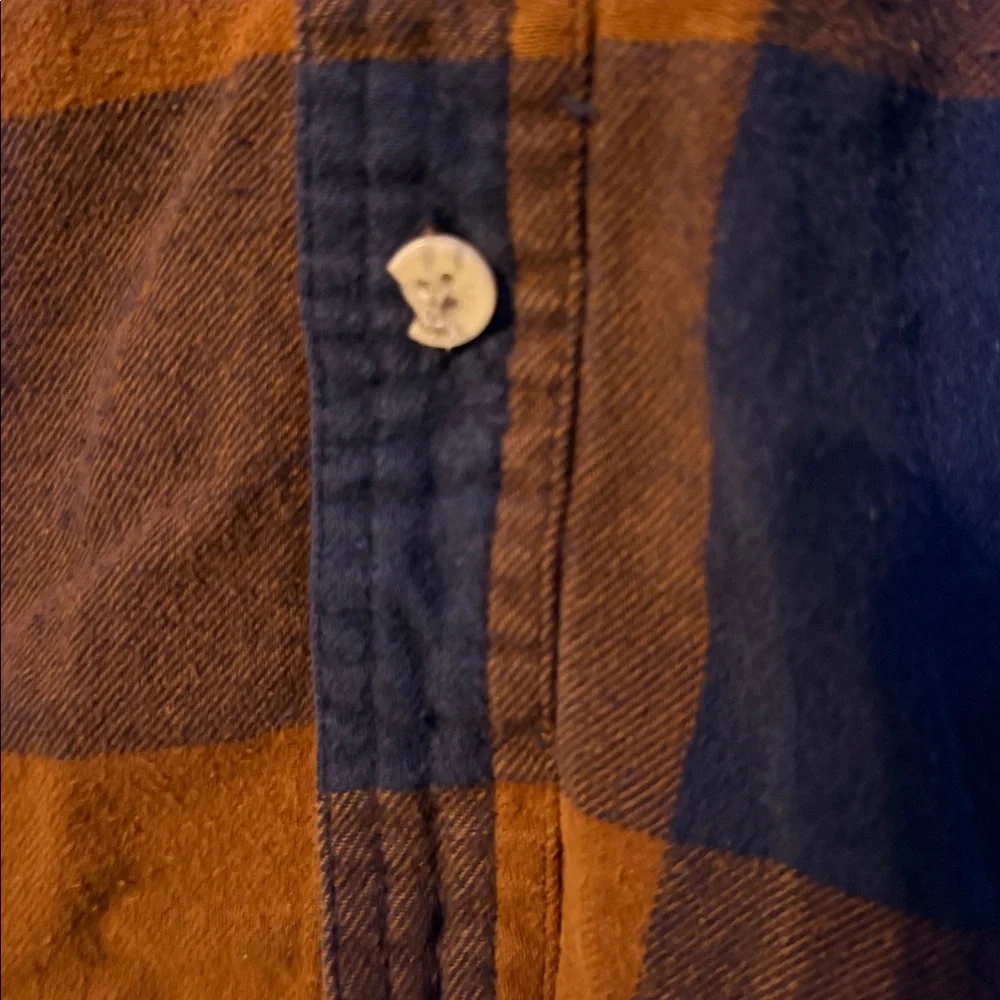 Urban Pipeline Men's Casual Plaid Shirt - Navy Blue and Brown